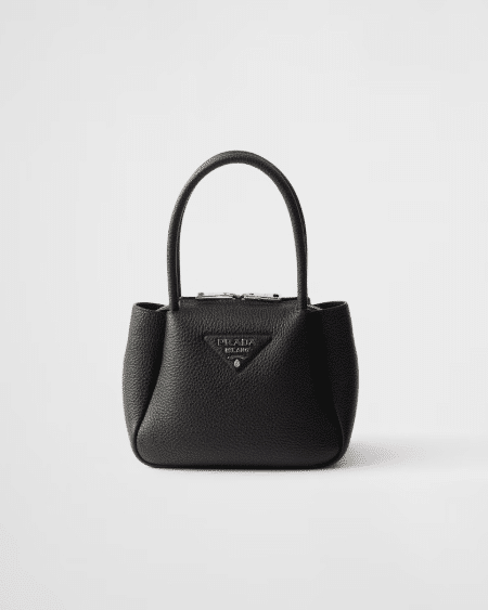 [프라다] 플루 가죽 미니 핸드백 블랙 1BA362