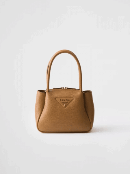 [프라다] 플루 가죽 미니 핸드백 브라운 1BA362