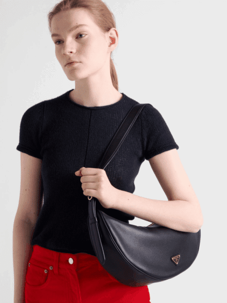 [프라다] 리에디션 2005 드뮈룬 라지 가죽 숄더 백 1BC255
