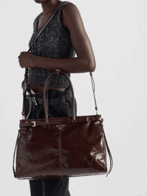 [프라다] 보니 엑스트라 라지 가죽 핸드백 1BA439