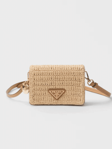 [프라다] 크로셰 카드 홀더 숄더 스트랩 1MR024