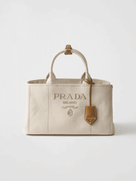 [프라다] 자르디니에르 라지 리넨 혼방 핸드백 1BG554
