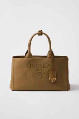 [프라다] 자르디니에르 라지 코튼 캔버스 핸드백 1BG554