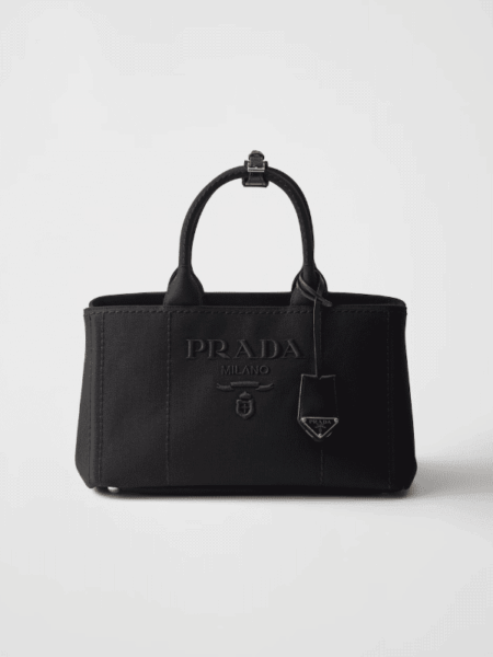 [프라다] 자르디니에르 라지 코튼 캔버스 핸드백 1BG554