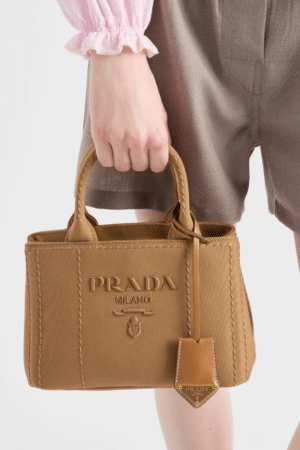 [프라다] 자르디니에르 리넨 혼방 미니 핸드백 1BA038