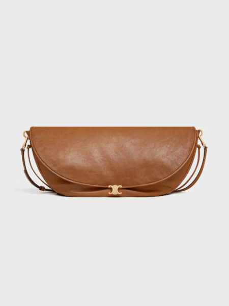 [셀린느] 하프문 소프트 트리옹프 백 - 서플 샤이니 램스킨 124142T88