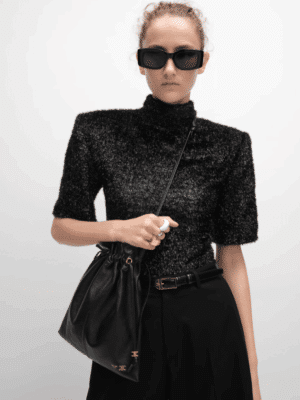 [셀린느] 스몰 크리스탈 파우치 - 램스킨 123662J79