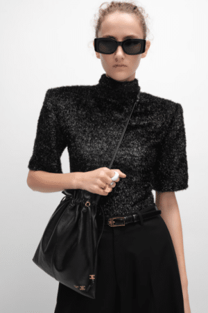 [셀린느] 스몰 크리스탈 파우치 - 램스킨 123662J79