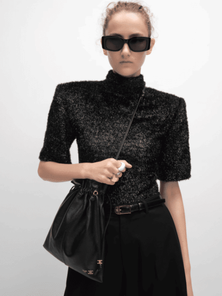 [셀린느] 스몰 크리스탈 파우치 - 램스킨 123662J79