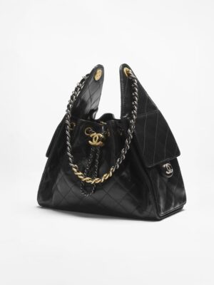 [샤넬] 25백 호보 스몰 샤이니 카프 믹스컬러체인 AS5293