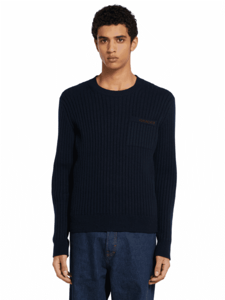 [구찌] 립 조직의 울 캐시미어 니트 스웨터 833502