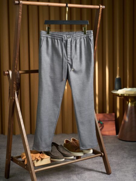 [브루넬로 쿠치넬리] 드로스트링 웨이스트 트라우저 (2 COLORS)