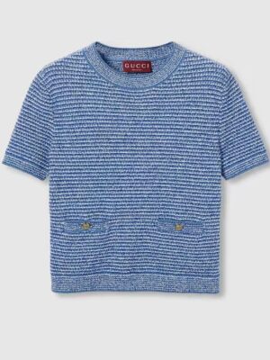 [구찌] 파인 코튼 크루넥 탑 818647XKENS 4179