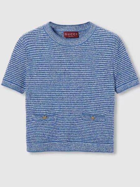 [구찌] 파인 코튼 크루넥 탑 818647XKENS 4179