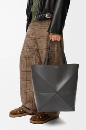 [로에베] XL 샤이니 카프스킨 퍼즐  폴드 토트 백