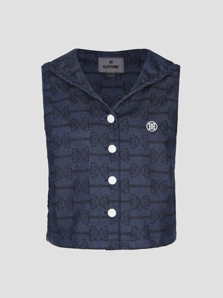 [지포어] 여성 데님 세일러 베스트 GNVAM25403NYX -품절