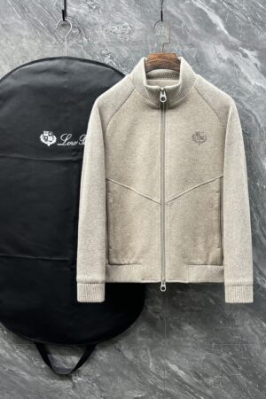 [로로피아나] 다운 라이닝 레글런 니트 집업 자켓 (2 COLORS)