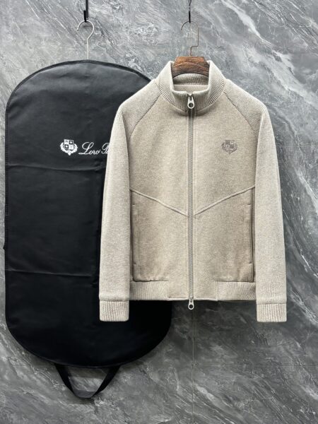 [로로피아나] 다운 라이닝 레글런 니트 집업 자켓 (2 COLORS)