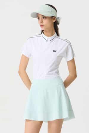 [PXG] 여성 여름 타공 카라 숏 슬리브 티셔츠 PJMCW221 (2 COLORS)