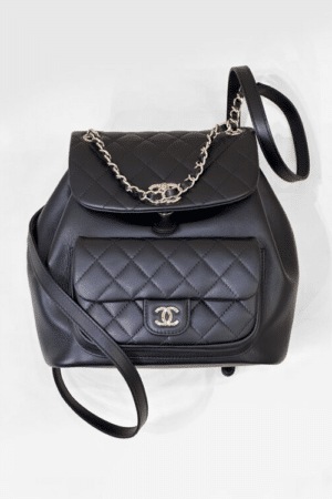 [샤넬] 듀마 원포켓 백팩 미듐 블랙 AS3618