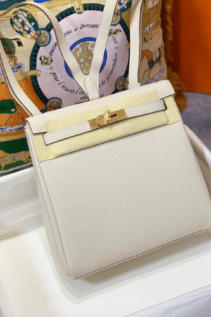 [에르메스] 켈리 Ado Backpack 22cm Togo/ Nata - Gold