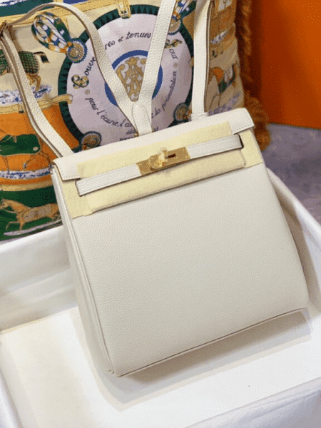 [에르메스] 켈리 Ado Backpack 22cm Togo/ Nata - Gold