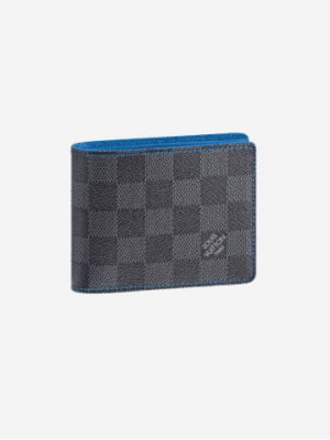 [루이비통] 슬렌더 월렛 다미에 그래파이트 블루 반지갑 N64033
