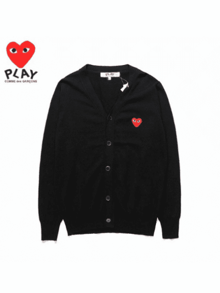 [꼼데가르송] 하트 와펜 V넥 니트 카디건 (6 COLORS)