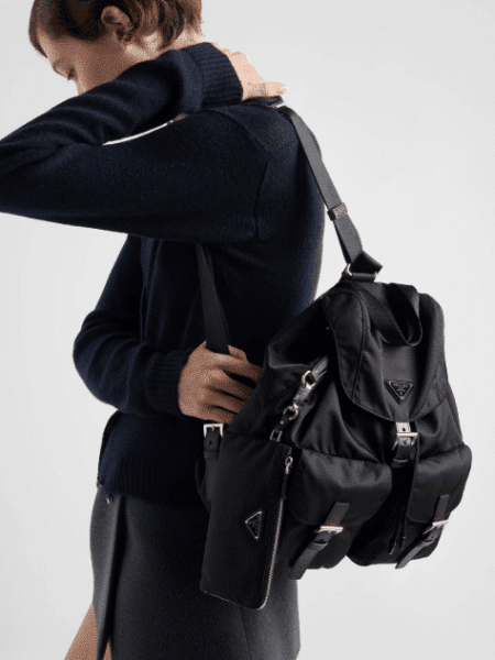 [제작상품] 프라다 파우치가 달린 미디엄 리나일론 백팩 1BZ811