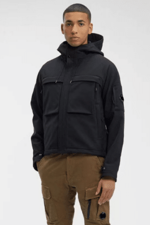[CP COMPANY] C.P. 쉘-R 후드 블랙 자켓 15CMOW007A006097A683