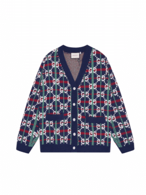 [구찌] GG 체크 니트 울 카디건 716334 XKCOZ 4804