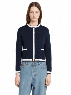 [구찌] GG 파인 코튼 자카드 가디건 836304 XKE0P 4137