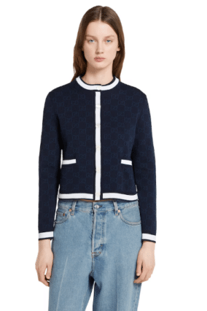 [구찌] GG 파인 코튼 자카드 가디건 836304 XKE0P 4137