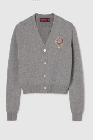 [구찌] 자수 장식 울 캐시미어 가디건 851952 XKFBV 1140