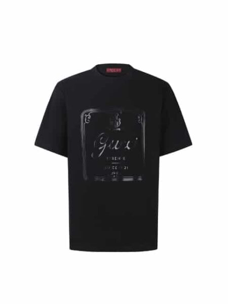 [구찌] 프린트 디테일의 소프트 코튼 저지 티셔츠 ‎837959 (2 COLORS)