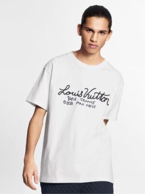 [루이비통] 프린트와 자수 장식의 티셔츠 1A7XNI