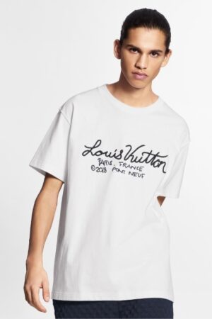 [루이비통] 프린트와 자수 장식의 티셔츠 1A7XNI