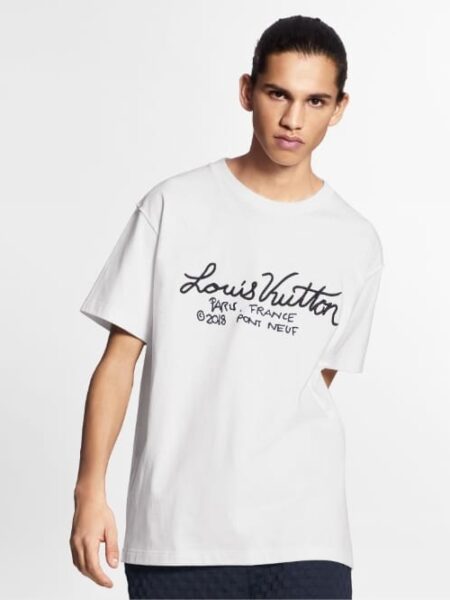 [루이비통] 프린트와 자수 장식의 티셔츠 1A7XNI