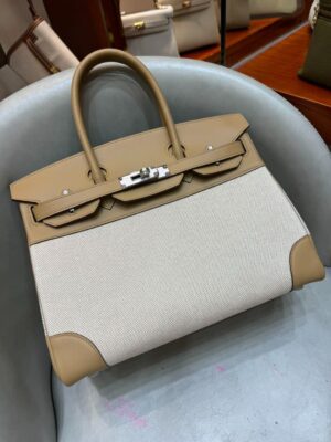 [에르메스] 버킨 30cm Swift/ Toile - Gold (3 Colors)
