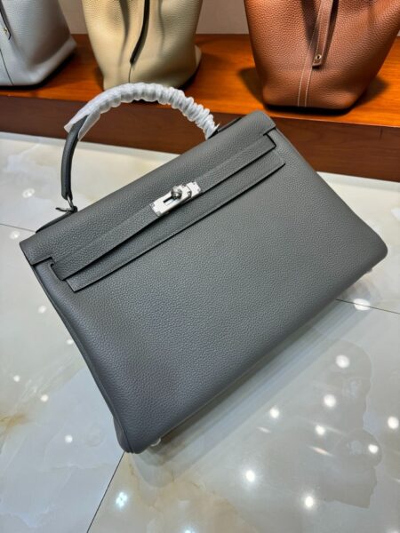 [에르메스] 켈리 35cm Togo/ Gris Orage - Silver