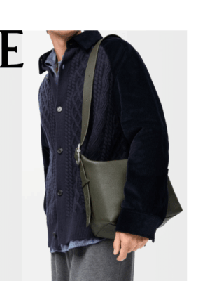 [로에베] 서플 그레인드 카프스킨 루프 호보 백