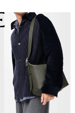 [로에베] 서플 그레인드 카프스킨 루프 호보 백