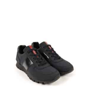 [프라다] 러너 가죽과 나일론 스니커즈 4E2718