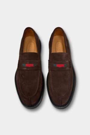 [구찌] 웹 디테일 스웨이드 로퍼 (2 COLORS)