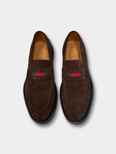 [구찌] 웹 디테일 스웨이드 로퍼 (2 COLORS)