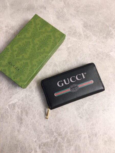 [구찌] 로고 프린트 장지갑