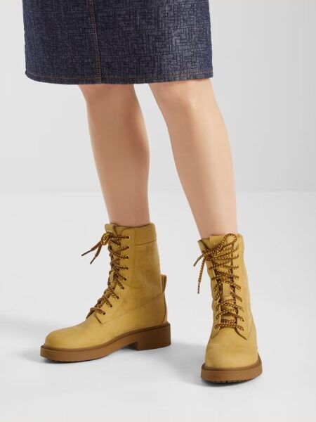 [펜디] Fendi Filo 레더 컴뱃 부츠