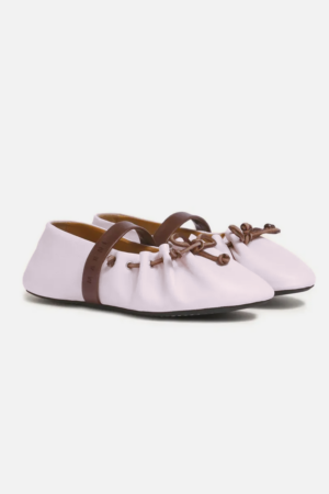 [마르니] 스트랩 레더 발레리나 플랫 슈즈 (3 COLORS)