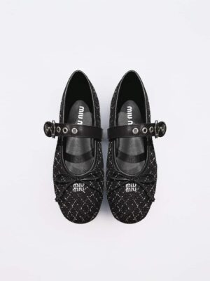 [미우미우] 26SS 메리 제인 발레리나 플랫