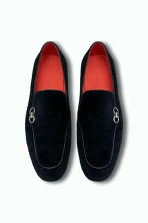 [페라가모] 남성 프레임 벨벳 슬립온 로퍼